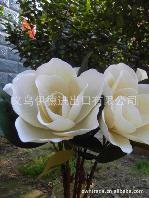 【欧式高档仿真花 单支木棉花 奶白色 仿真花 仿