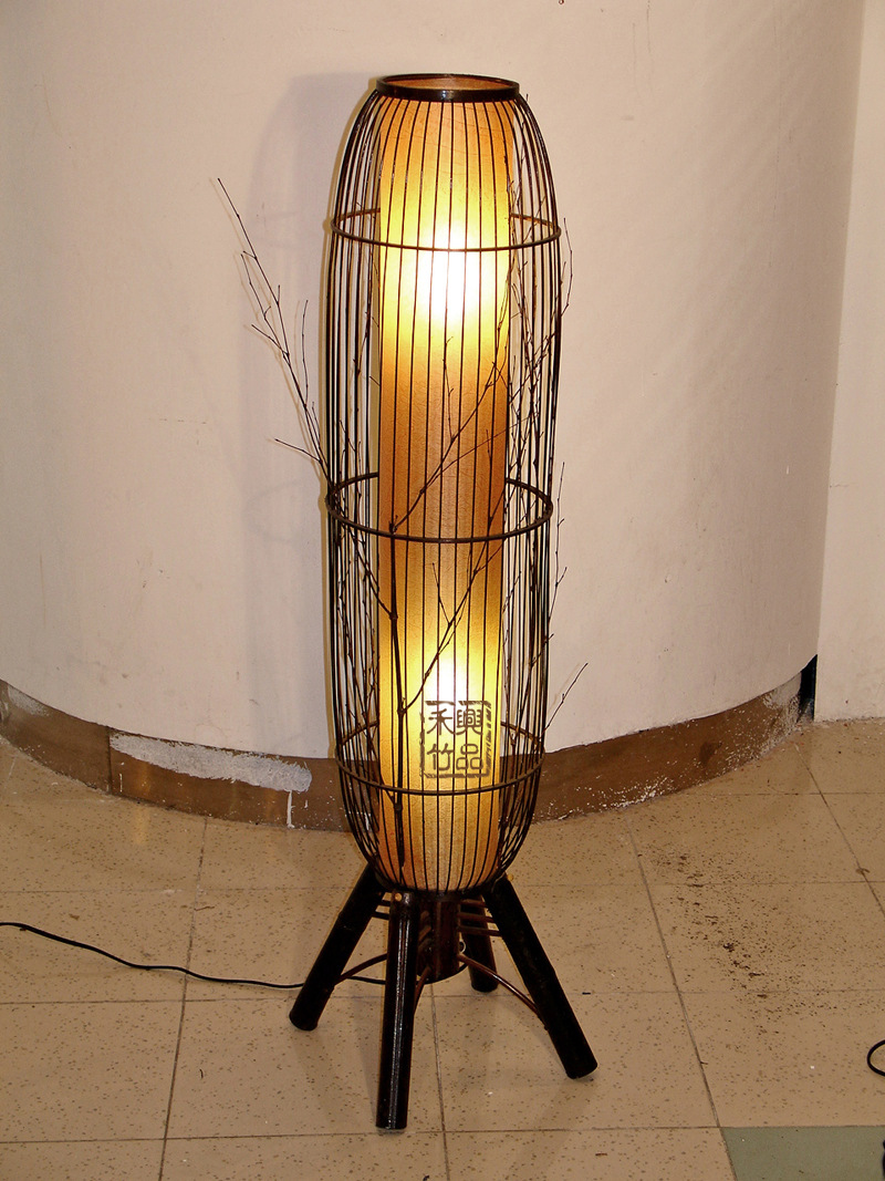 【竹灯笼、竹灯罩、仿古灯饰,竹灯,地灯,F-QY2