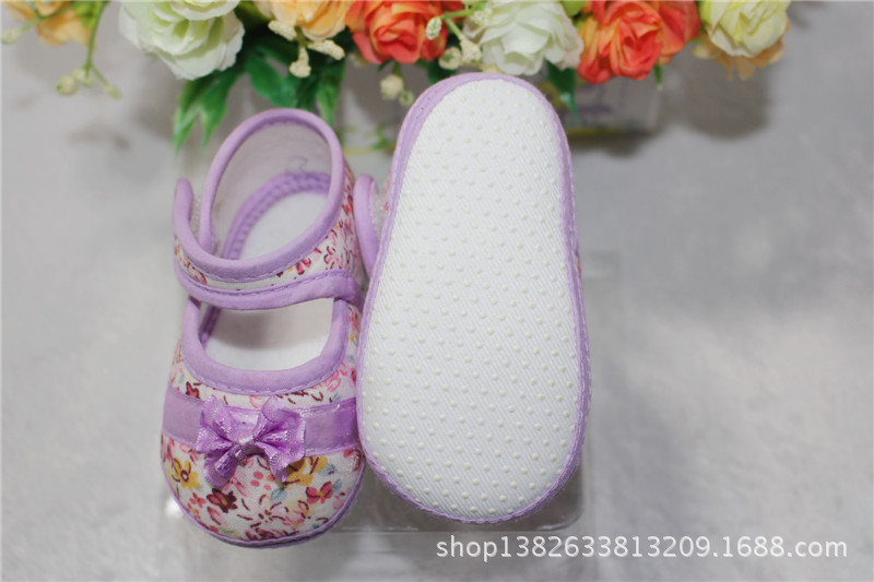 【厂家批发 0-1岁男女宝宝鞋 多点花纹 婴儿学