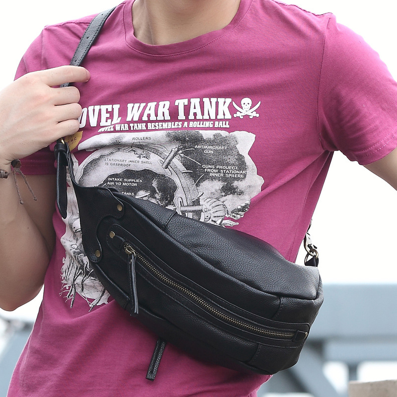 直销代发潮流新款韩版胸包 男士单肩斜挎包 小