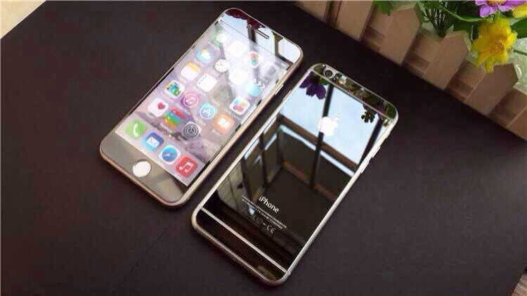 苹果6彩色电镀膜钢化玻璃膜 iphone6 4.7寸手机贴膜前后膜镜子膜