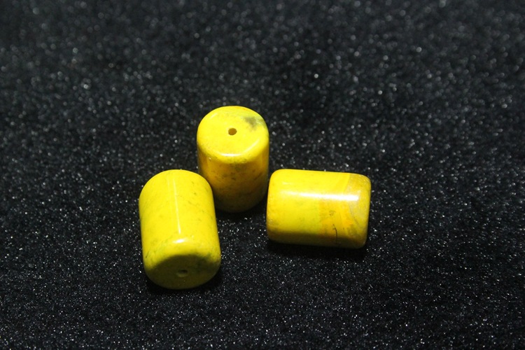 美国绿松石黄松石桶珠16x11.5mm