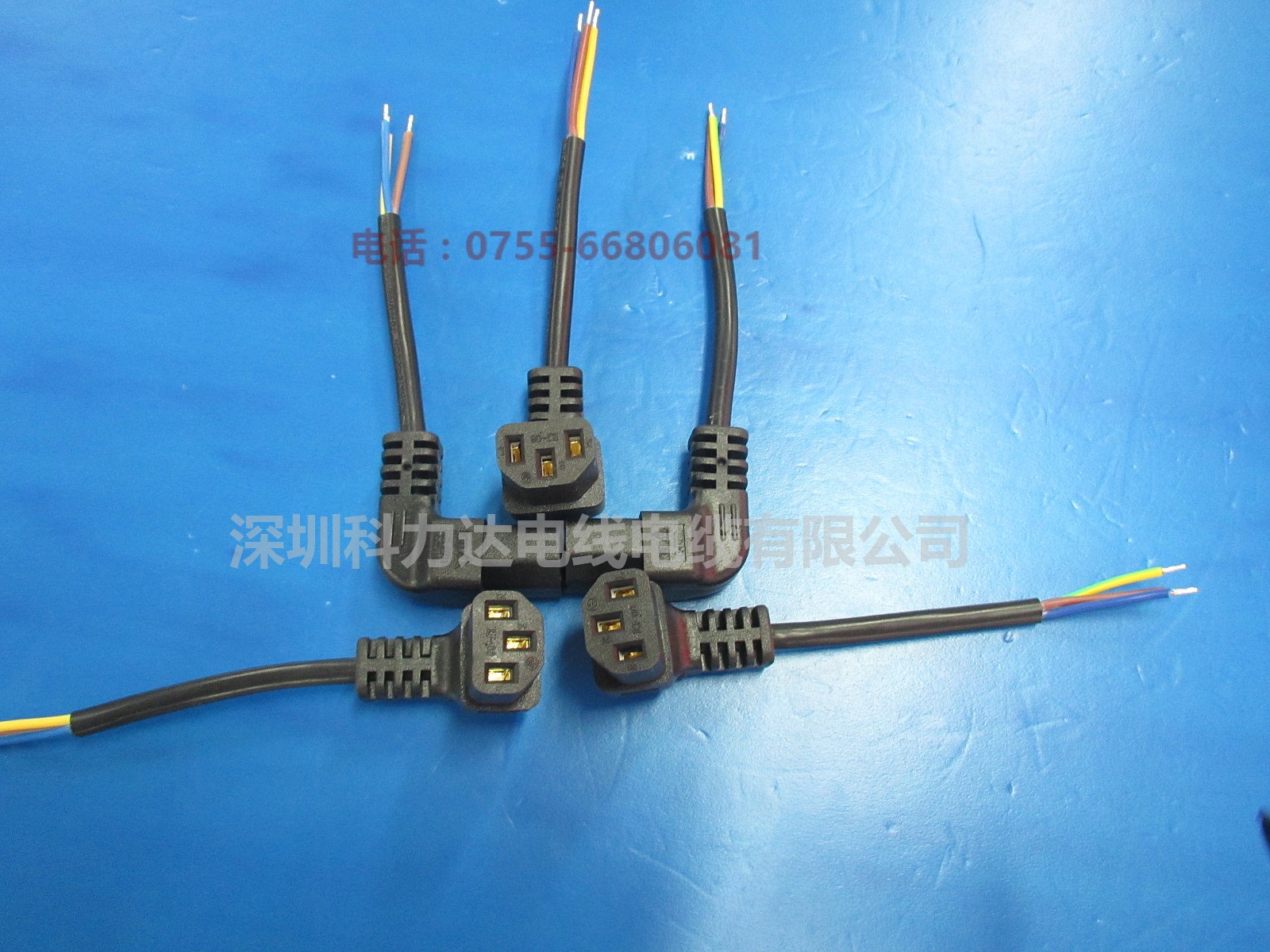 正向90度品字尾+尾部上锡电源线