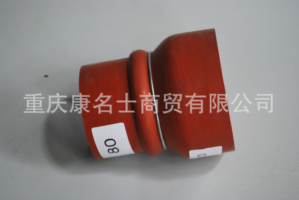 耐火胶管KMRG-335++500-变径胶管5115010882-内径80变110X钢丝胶管,红色钢丝1凸缘2直管内径80变110XL130XH90XH120-9