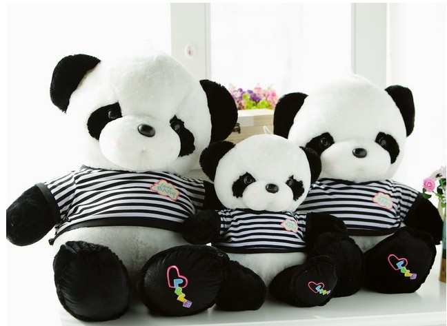 可爱熊猫公仔 抱抱熊布娃娃 大号毛绒玩具 熊玩