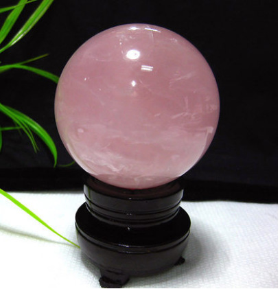 东海水晶 粉红女郎 天然粉水晶球 室内粉球摆件