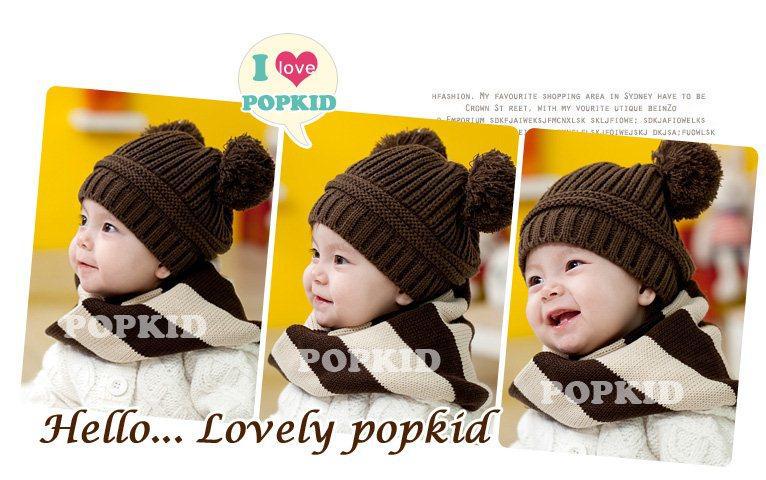 批发采购帽子-韩国秋冬女宝宝毛线儿童婴儿帽