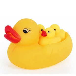 宝宝小鸭子婴儿戏水宝宝洗澡玩具儿童玩水上捏叫叫鸭玩具 ￥:2.60