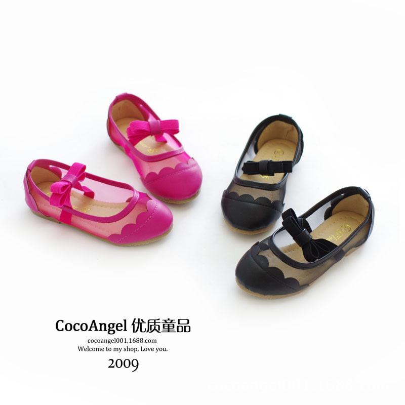 2014秋款 女童公主鞋 优雅网布拼接软底韩版休闲单鞋 百搭四季鞋