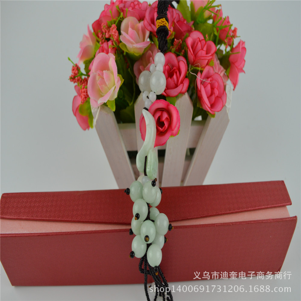 天然玉器雕刻,车内挂件,玉如意,随心所欲车饰品,保平安