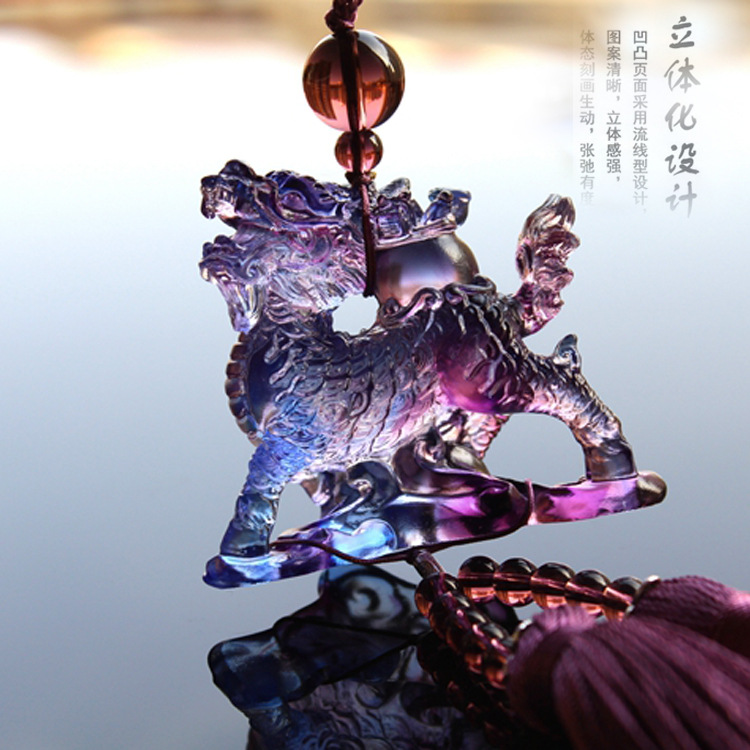 方恩琉璃厂直销汽车内饰挂件之正品古法琉璃汽