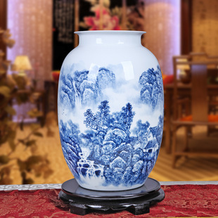 批发采购陶瓷工艺品-景德镇陶瓷台面花瓶 手绘 瓷器 花器 饰品花瓶