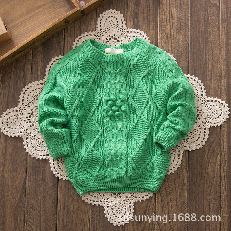 14春季新款<em>儿童女款</em>套头<em>毛衣</em> 精品童装一件代