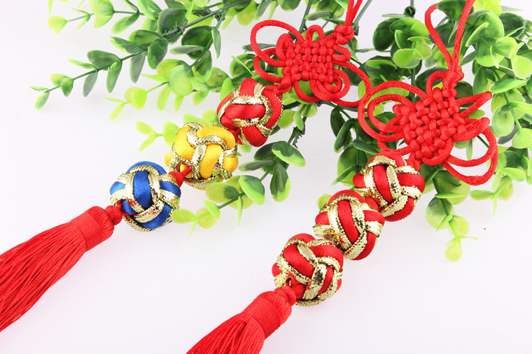 【小号精编幸运球中国结挂件大号义乌重庆中国