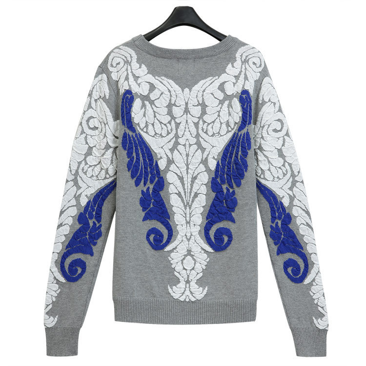 <em>欧洲站</em>2014春季女装新款<em>套头毛衣</em>高腰拉链时