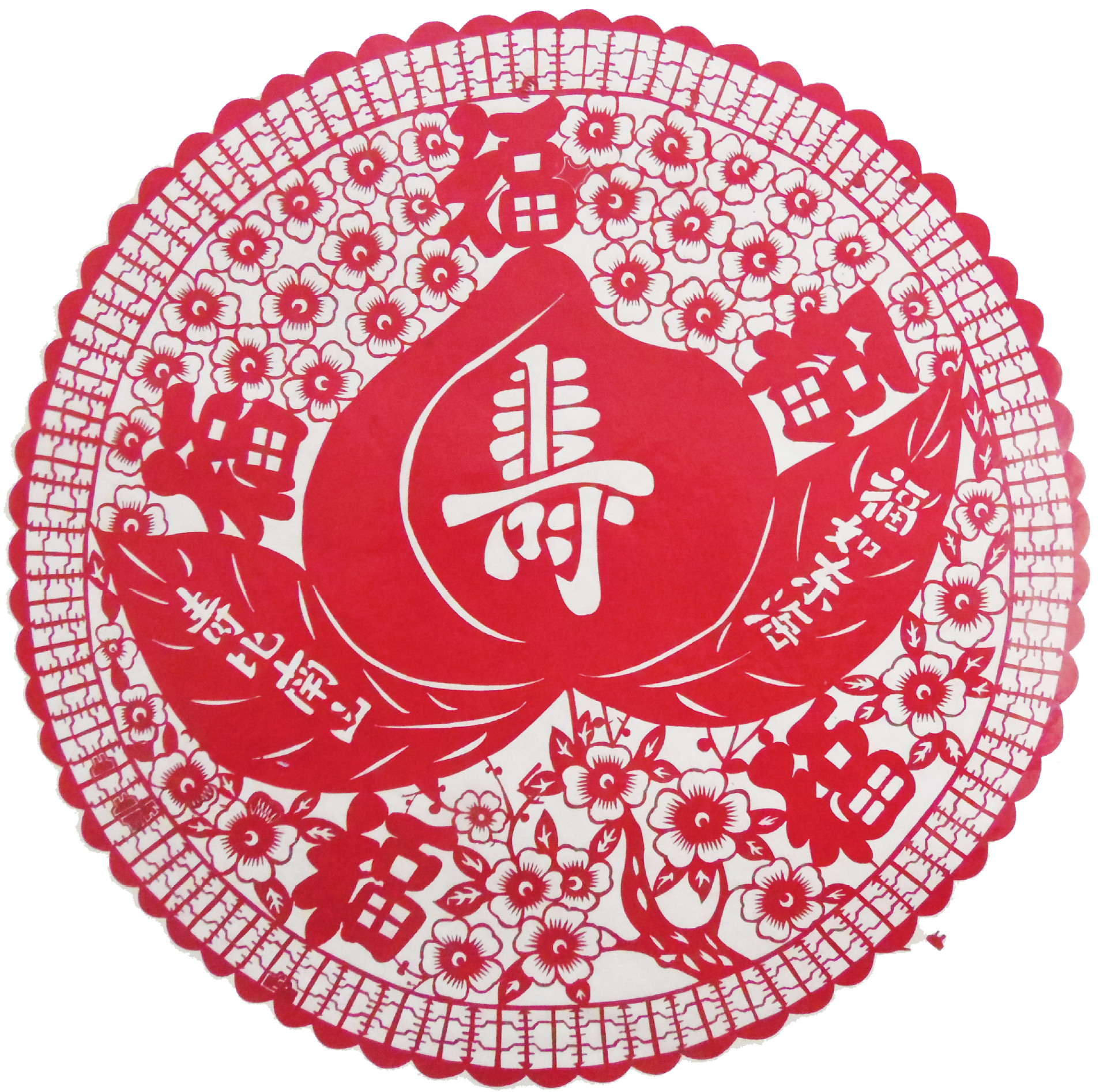 纯手工剪纸窗花 寿字窗花多款可选 送老外