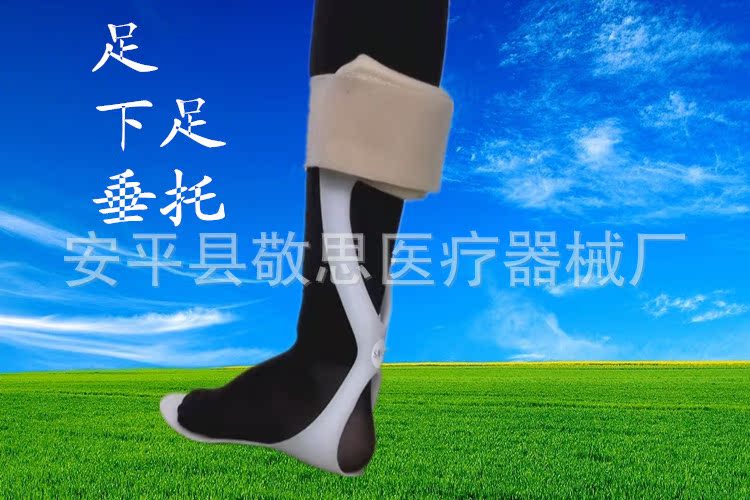 期的踝关节背屈,并对足部和跖屈加以弹性限制,有效的限制了摆动的垂足