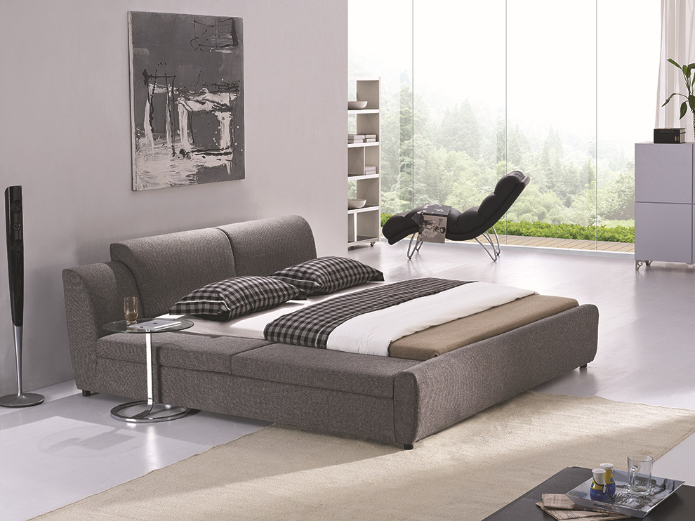 厂家直销 布艺床 1.8米 1.5米 双人床 布床 榻榻米布床