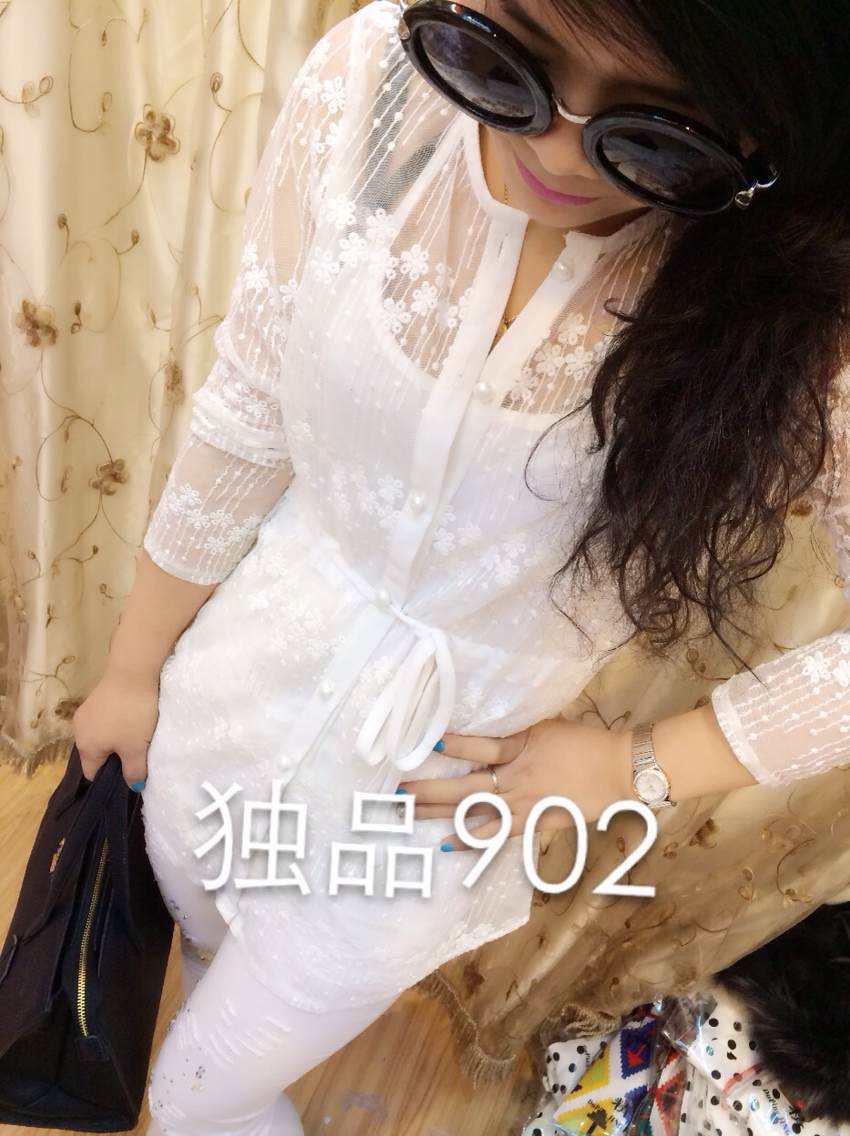 <em>欧洲站</em>2014新款<em>女装</em>开衫衬衫长袖韩版中长款