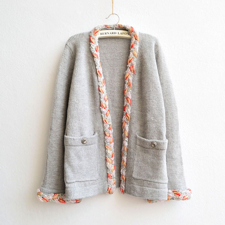 刘诗诗同<em>款时尚毛衣</em>外套 名媛小香风彩色麻花