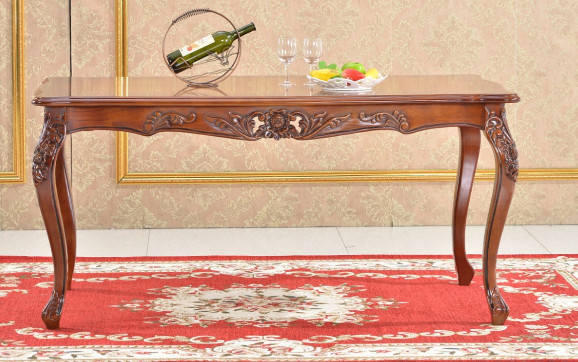 厂家直销欧式实木家具餐桌 时尚餐桌椅组合 实木餐台餐厅家具组合