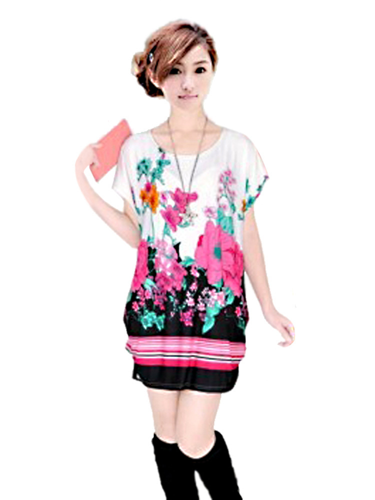 时尚<em>民族风</em>女士韩版大码冰丝料短袖 <em>搭配短裤</em>