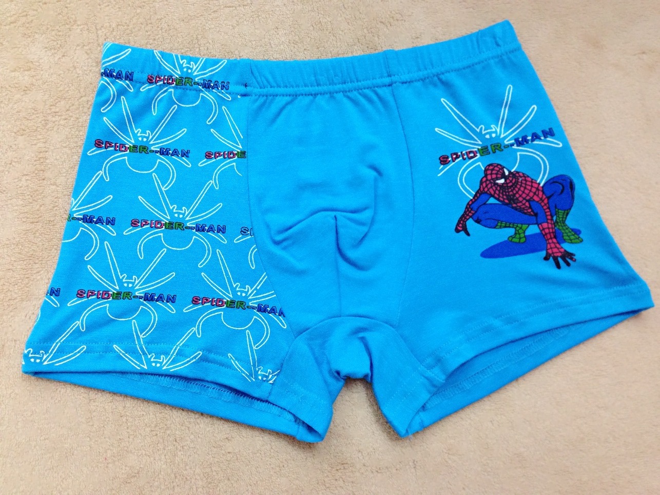 童内衣<em>内裤</em>-蜘蛛侠<em>英语</em>图案 <em>内裤</em>男童裤 莫代尔