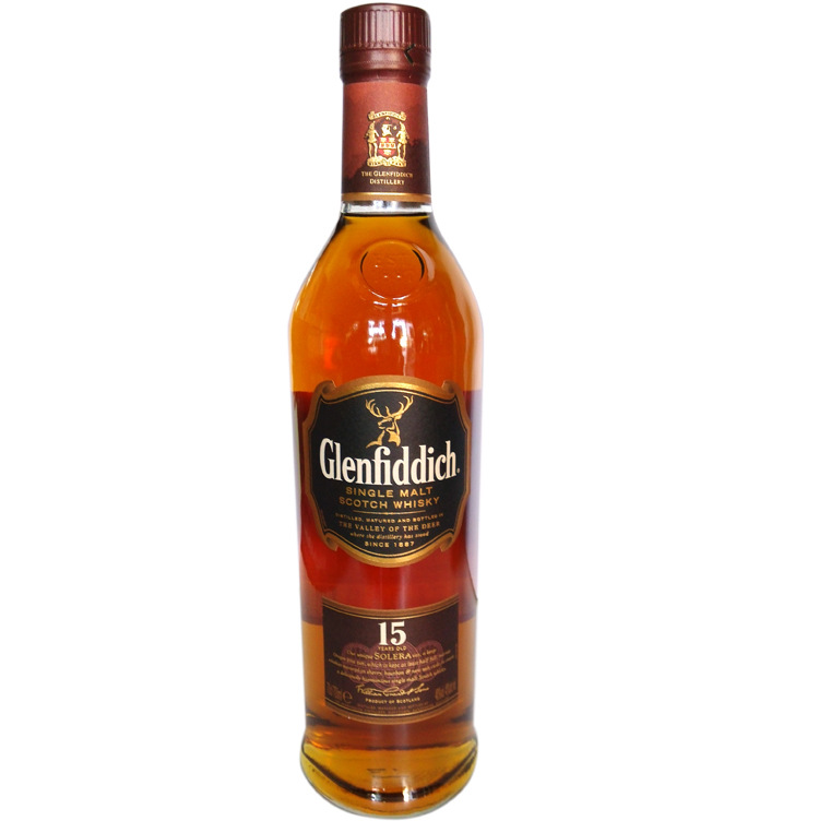 【洋酒】苏格兰glenfiddich格兰菲迪15年单一纯麦威士忌-天津进口