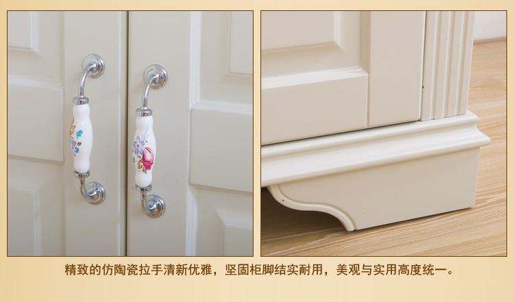 厂家直销 实木衣柜1.8米四门衣柜欧式卧室家具质量保证