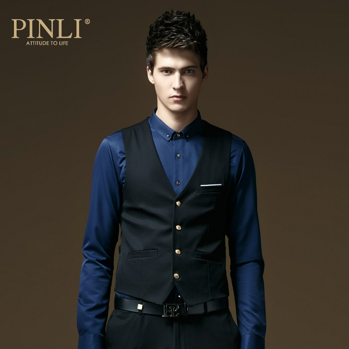 2014秋装新品<em>时尚</em>男装 英伦修身<em>马甲男</em>绅士背