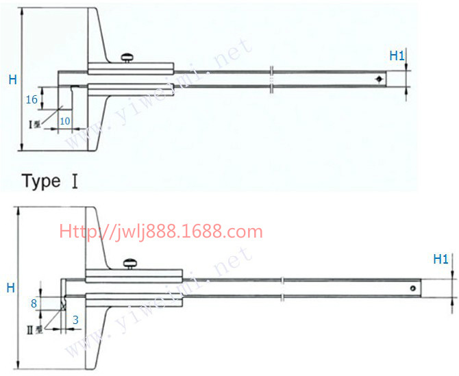 單鉤遊標深度卡尺2