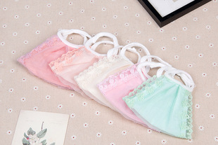 呼吸防护-夏季镂空蕾丝花朵莫代尔口罩 单层薄