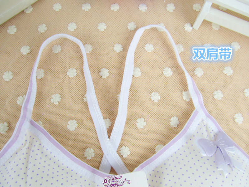 Supply New cotton wrapped chest bow double with sponge bra bra