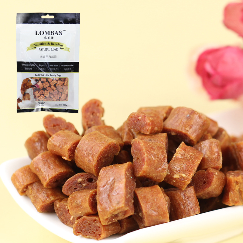 龙百仕宠物零食 美容羊肉起司粒100g泰迪比熊