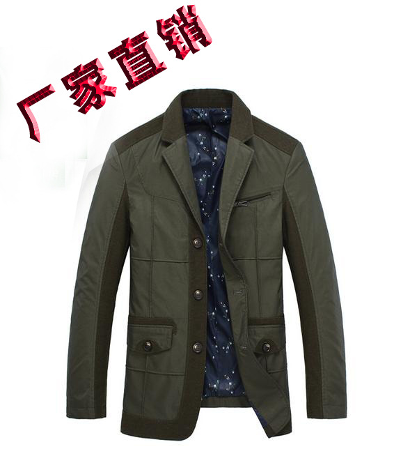 <em>男士休闲</em>西装<em>外套</em> 春秋拼色男装夹克 一件代发