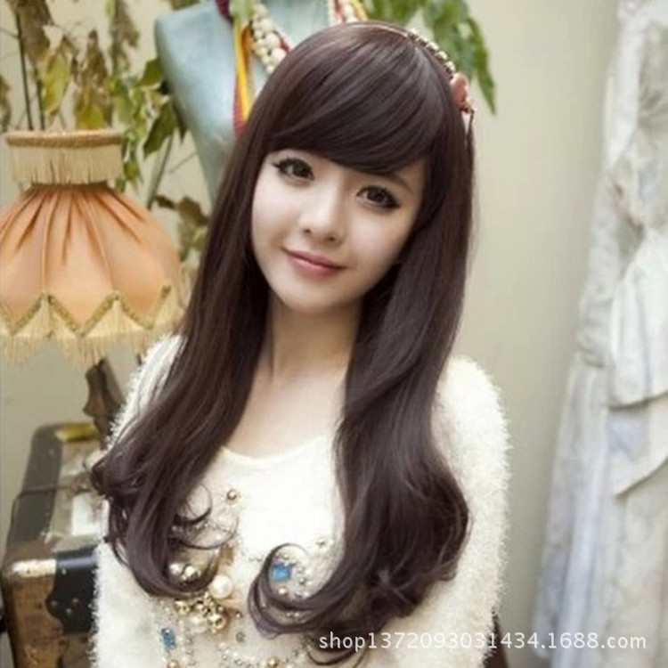 假发-假发 <em>女长</em> 假发套女士<em>长卷发</em>蓬松长<em>发型斜</em>