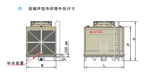 康明冷却塔hmk-800l低噪音方形横流式hmk-900l冷却塔