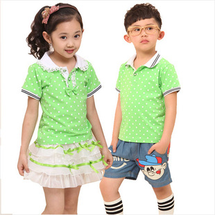 批发采购校服-2014新款儿童校服夏装小天才校
