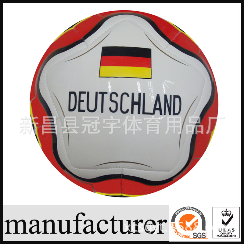 【厂家提供】高档柔软皮质5号足球 机缝足球 