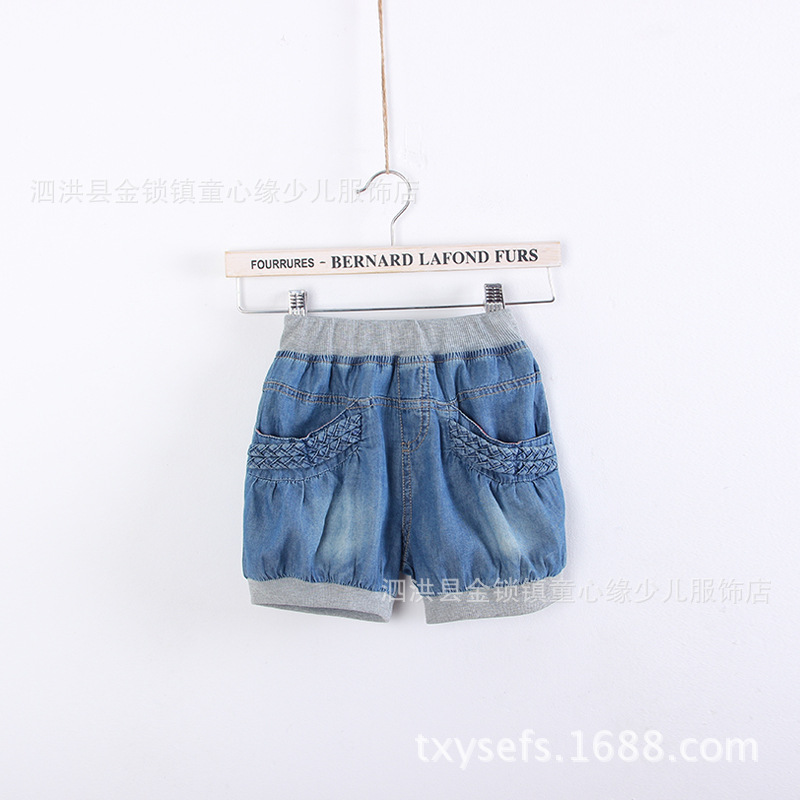 【特价 外贸童装 <em>男女</em>童麻花水洗牛仔<em>短裤</em> 热裤