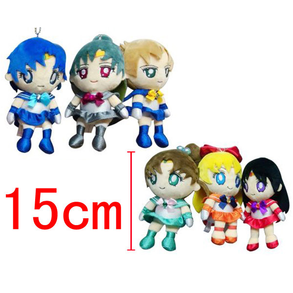 厂家批发 <em>美少女战士</em>毛绒<em>公仔</em>布偶挂件(6款一