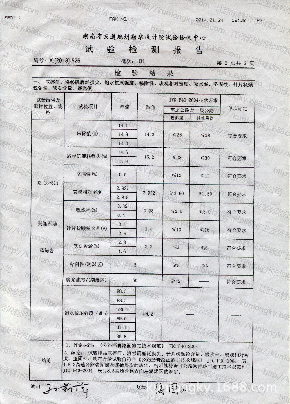 辉绿岩检验报告3