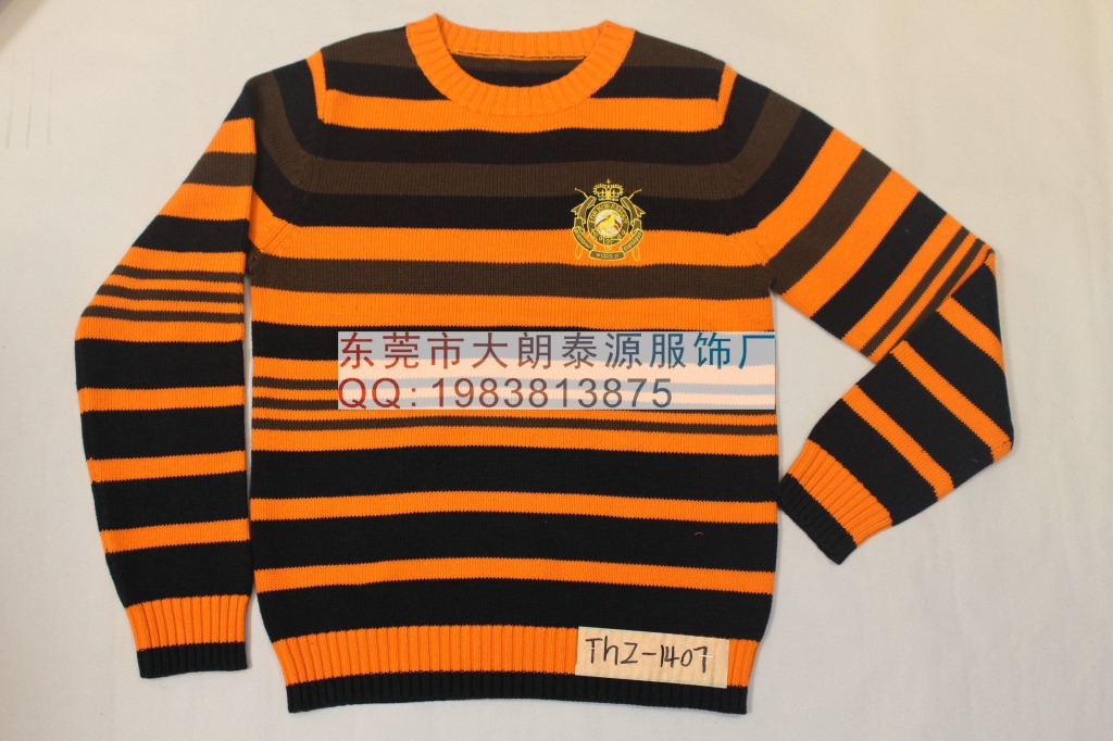 童<em>毛衣</em>-<em>条纹</em>间色色织<em>圆领</em>儿童全棉针织<em>毛衣</em>毛