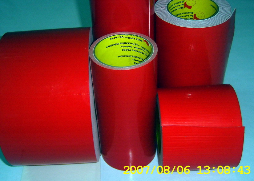 PE泡棉-002-1紅膜白膠