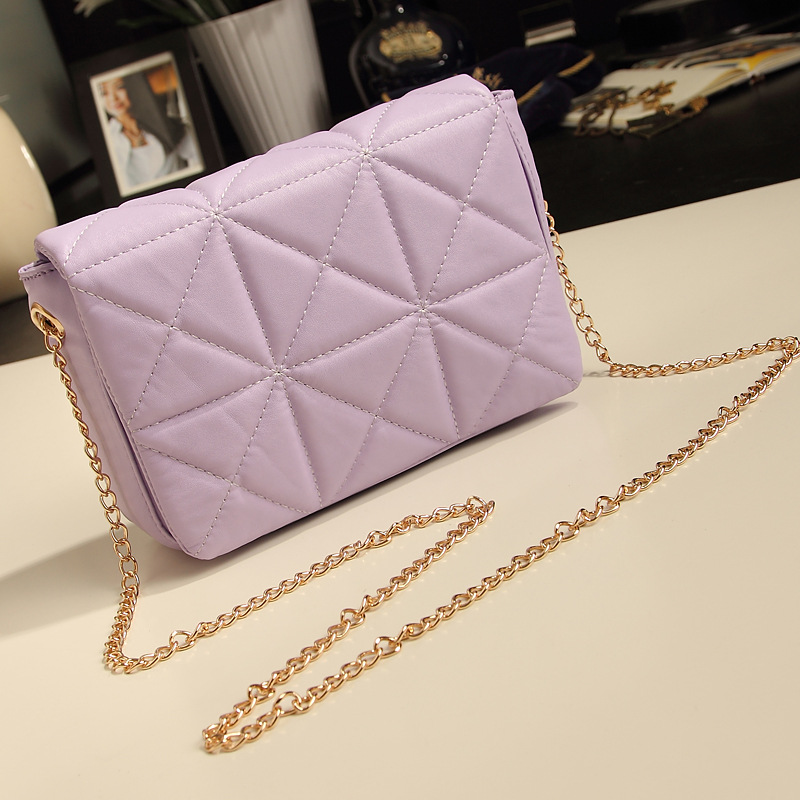 Women Chain Strap Cross Body Satchel Handbag PU Leather Shoulder Bag