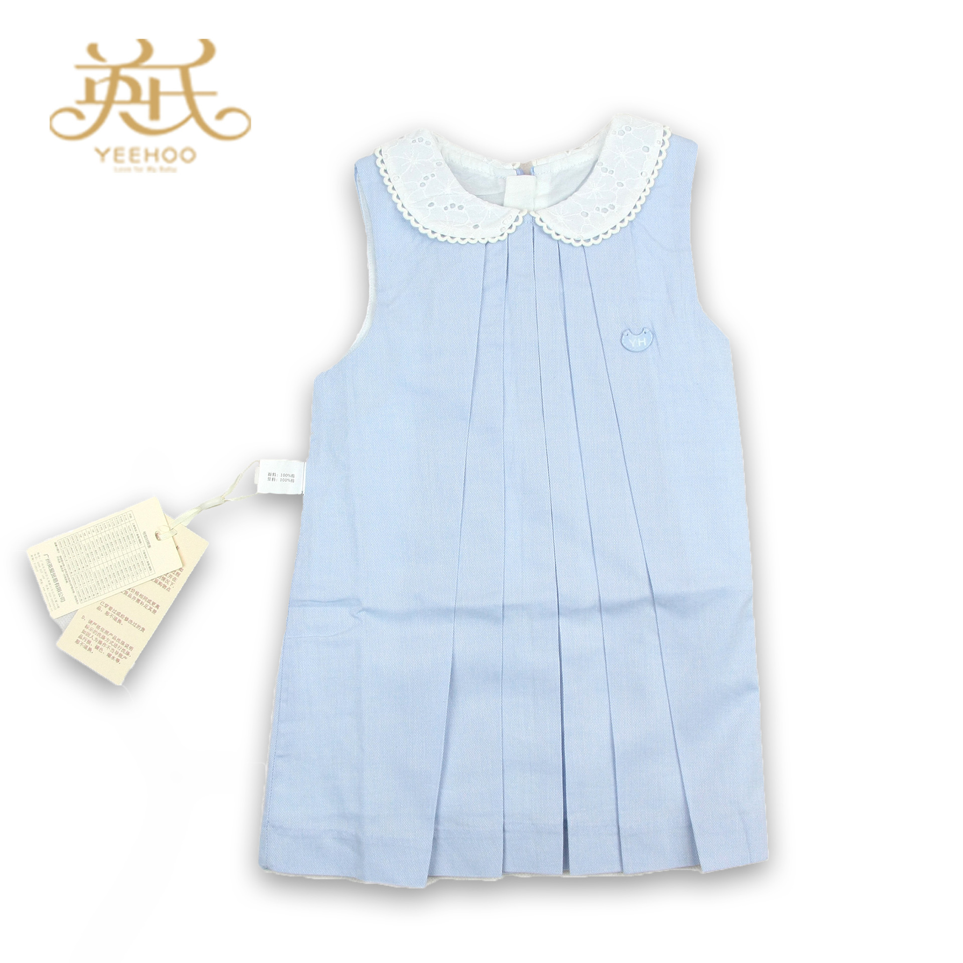 童装裙 2014儿童夏装 女童<em>纯棉无袖</em>背心裙 可爱