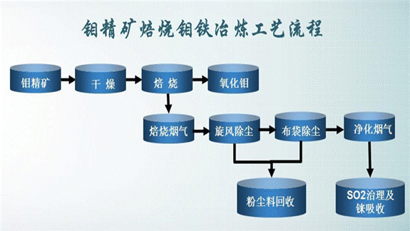 钼精矿焙烧工艺图1