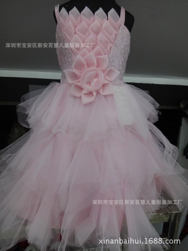 外贸童装 女童春季连衣裙 粉色礼服 公主裙婚纱裙 欧美 图片_高清大图 - 阿里巴巴