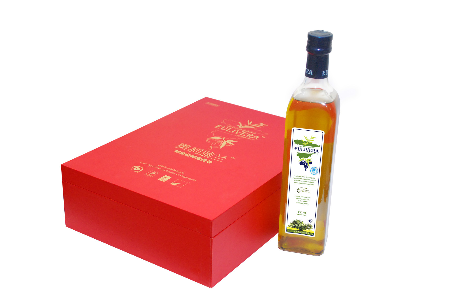 西班牙进口特级初榨橄榄油500ml*2豪华木盒礼盒装 中秋送礼佳品