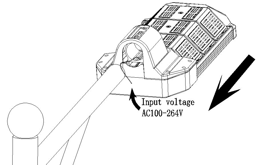 led路灯【飞博照明】飞梭灯饰 120w-2暖白 庭院灯 户外灯 道路灯